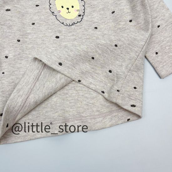 Лонгслив хлопковый "Бежевое сафари" крапинки