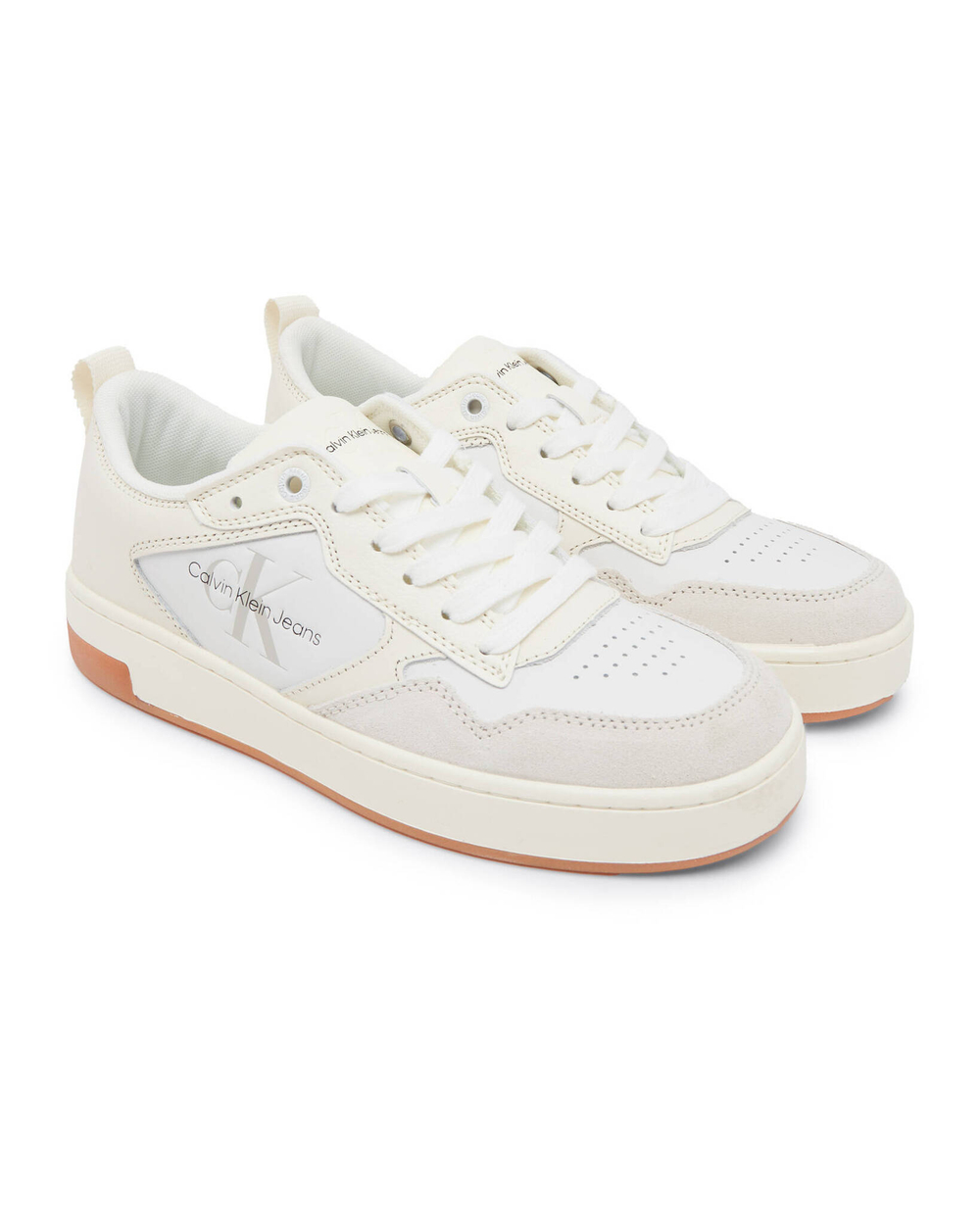 Кожаные кроссовки basket cupsole low CALVIN KLEIN JEANS - белый(YW0YW00876)