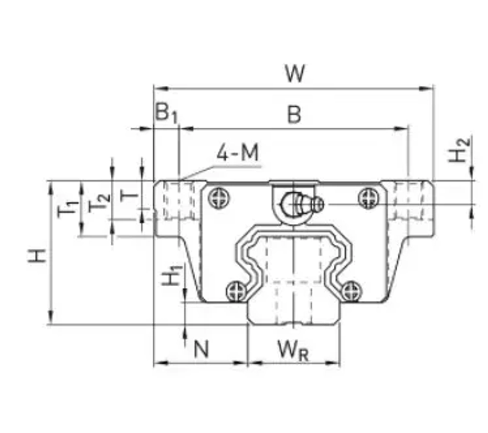 Модуль перемещения / Линейный подшипник качения/Каретка HCW35CCZAH (HGW35CCZAH) TECHNIX