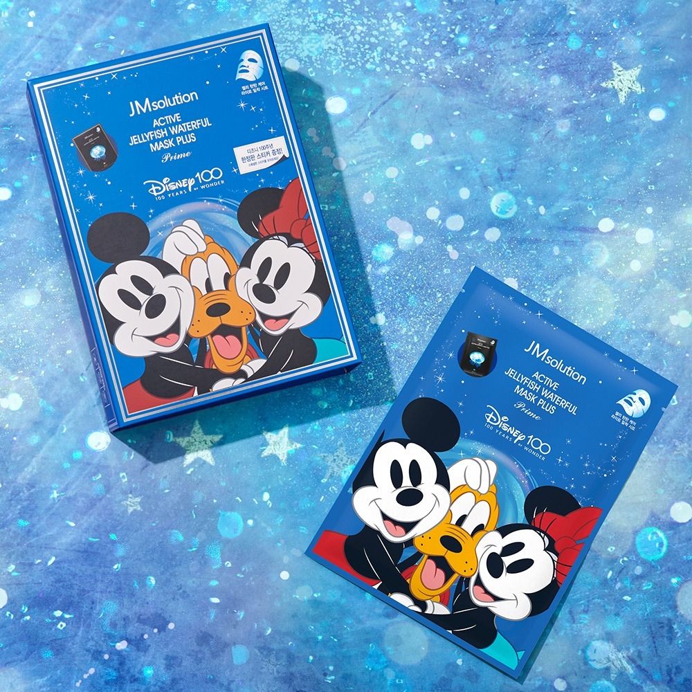 JM SOLUTION Тканевая маска для лица с экстрактом медузы Mask Disney Active Jellyfish Waterfull Plus (30 гр.)