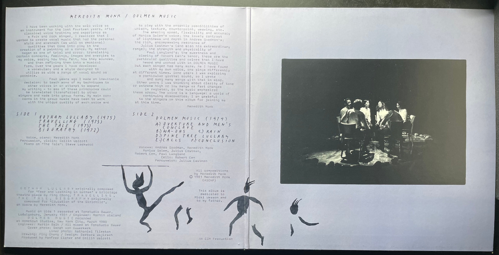 Meredith Monk ‎– Dolmen Music (Германия 1981г.) ECM