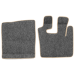 Ковры Daf XF-105 с 2006 года (механика) (экокожа, черный, бежевый кант, бежевая вышивка)