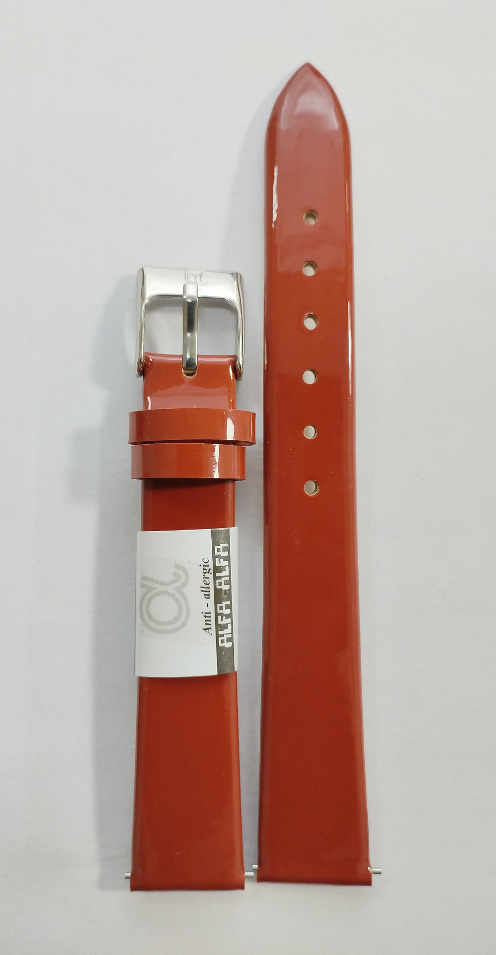 14мм. Ремень кожаный.Гладкий лаковый.