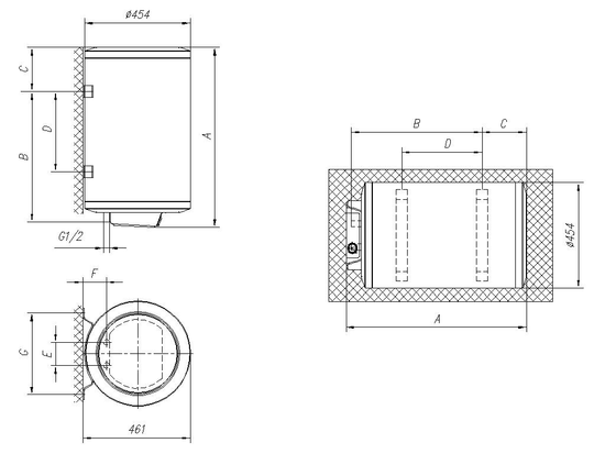 Водонагреватель GORENJE GBFU50B6