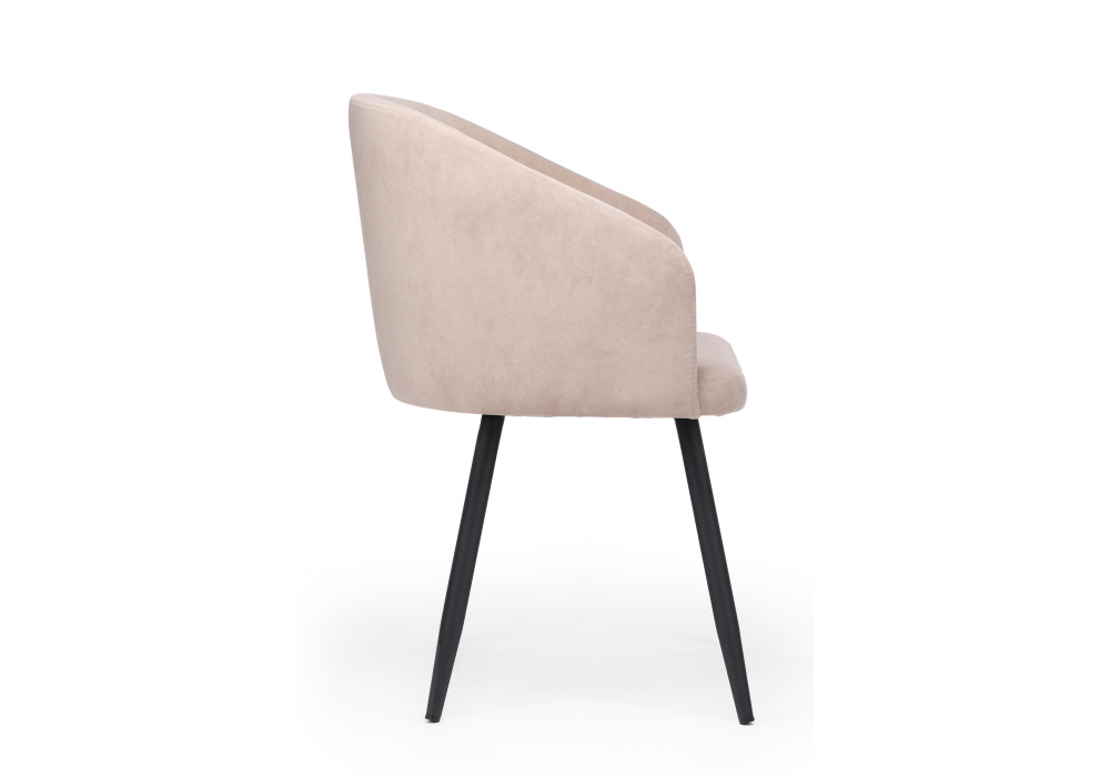 Стул на металлокаркасе Woodville Монер латте (glory 10), черный