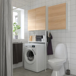 Книжный шкаф -  ENHET IKEA/ ЭНХЕТ ИКЕА, 204х140 см, белый/под беленый дуб