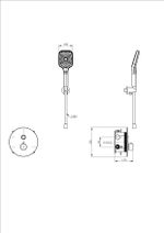 Смеситель для душа с термостатом встраиваемый WONZON & WOGHAND, Брашированное золото (WW-D1017-A-BG)
