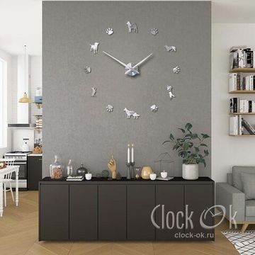Настенные 3D часы Dogs