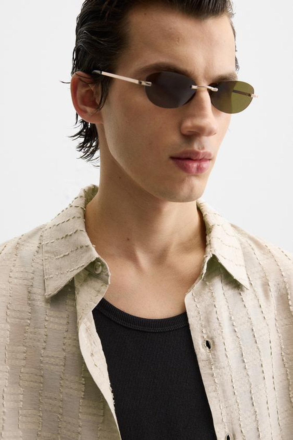 ZARA ЖАККАРДОВАЯ РУБАШКА, ЦВЕТ ВЕРБЛЮЖЬЕЙ ШЕРСТИ