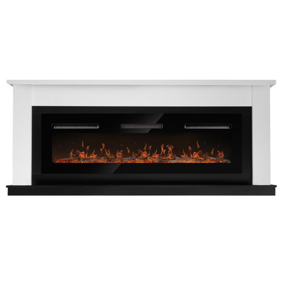 Каминокомплект: Очаг Electrolux Infinity EFP/P-1600ULS N, портал Canto Long белый, черный — (1)