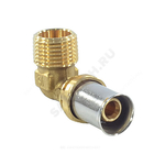 Угольник для МП/PE-X труб латунь пресс Дн 26х1"х90гр НР RM127 Giacomini RM127Y058
