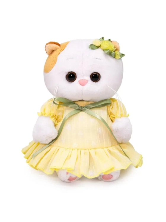 Мягкая игрушка Кошечка Ли Ли в платье из шифона 20 см LB-078