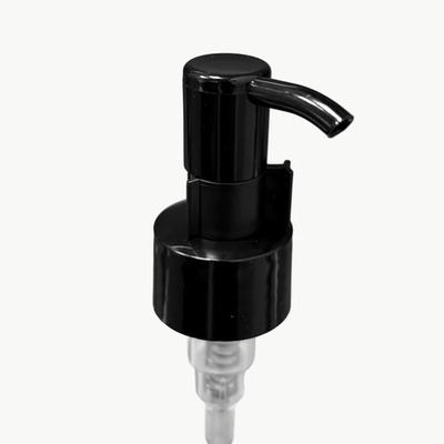 Дозатор для КРЕМА 24 черный с изогнутым  носиком и фиксатором