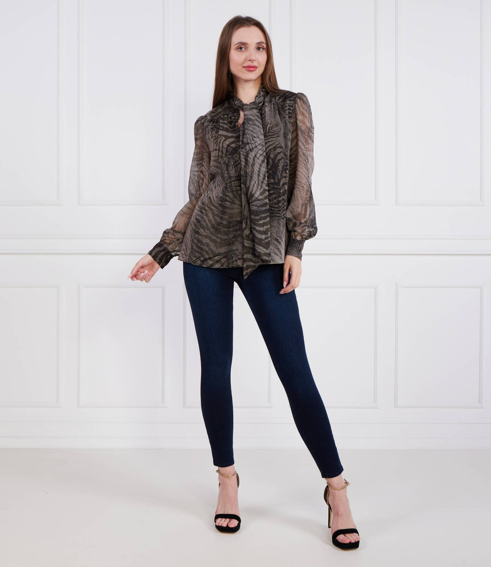 блузка nadine GUESS - графитовый (W2BH19 WDWT2)