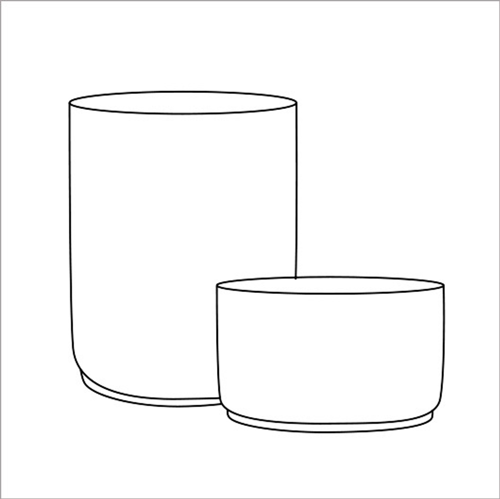 Кашпо, коллекция Concrete (Midnight), форма CYLINDER XL