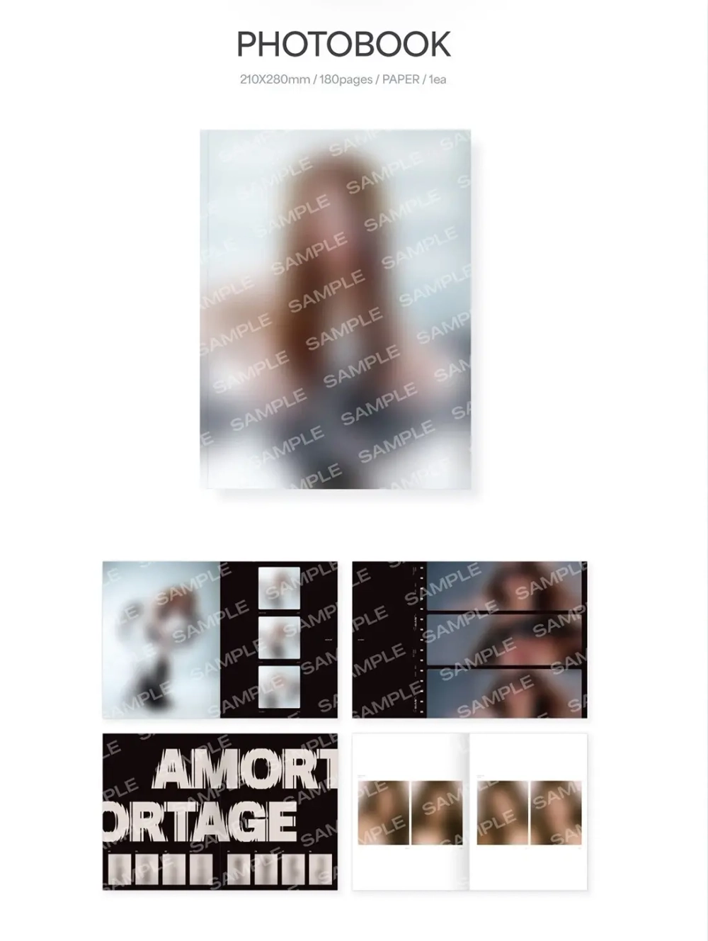 Набор JISOO - AMORTAGE [PHOTOBOOK PAPER HOLDER STICKER SET]