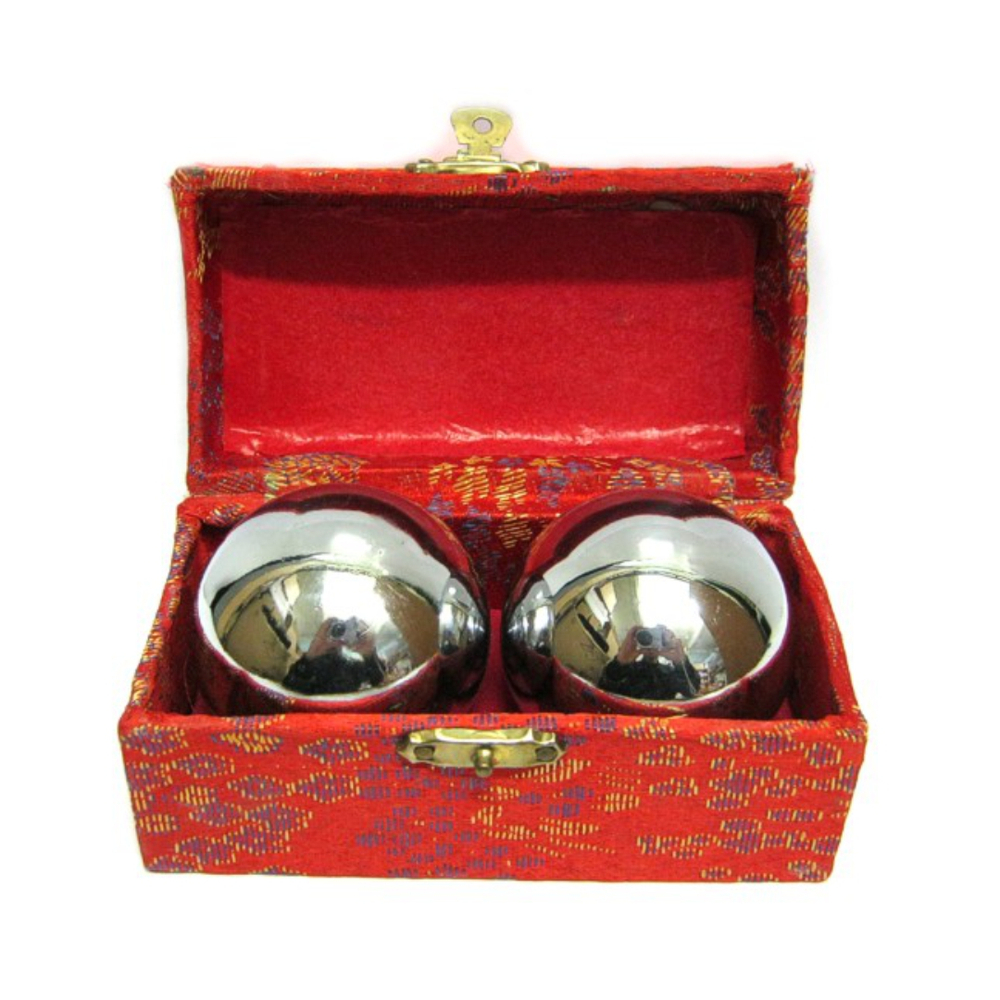 Шары баодинг поющие серебряный металл 43 мм