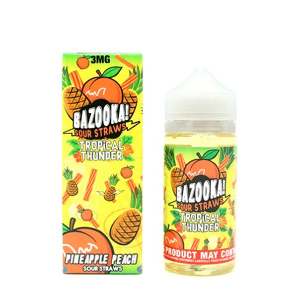 Купить Bazooka Tropical Thunder Pineapple Peach Sour Straws