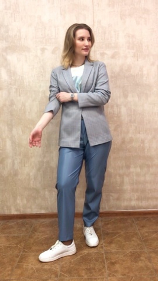 Жакет  в клетку на подкладке Тамбовчанка