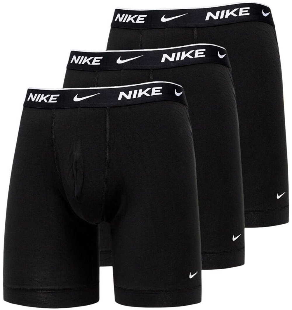 Боксерки теннисные Nike Everyday Cotton Long Stretch Boxer Brief 3P - black