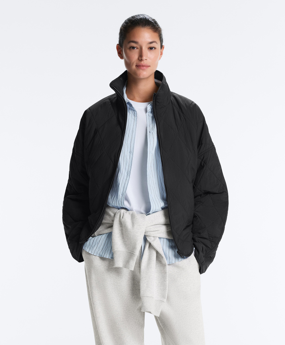 Oysho Вязаный свитер с V-образным вырезом и контрастом, светлый экрю