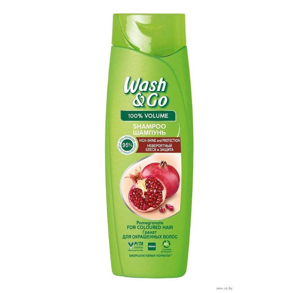 Шампунь Wash&Go Блеск и защита 360 мл