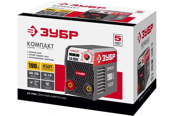 Аппарат сварочный инверторный ЗУБР СА-190К