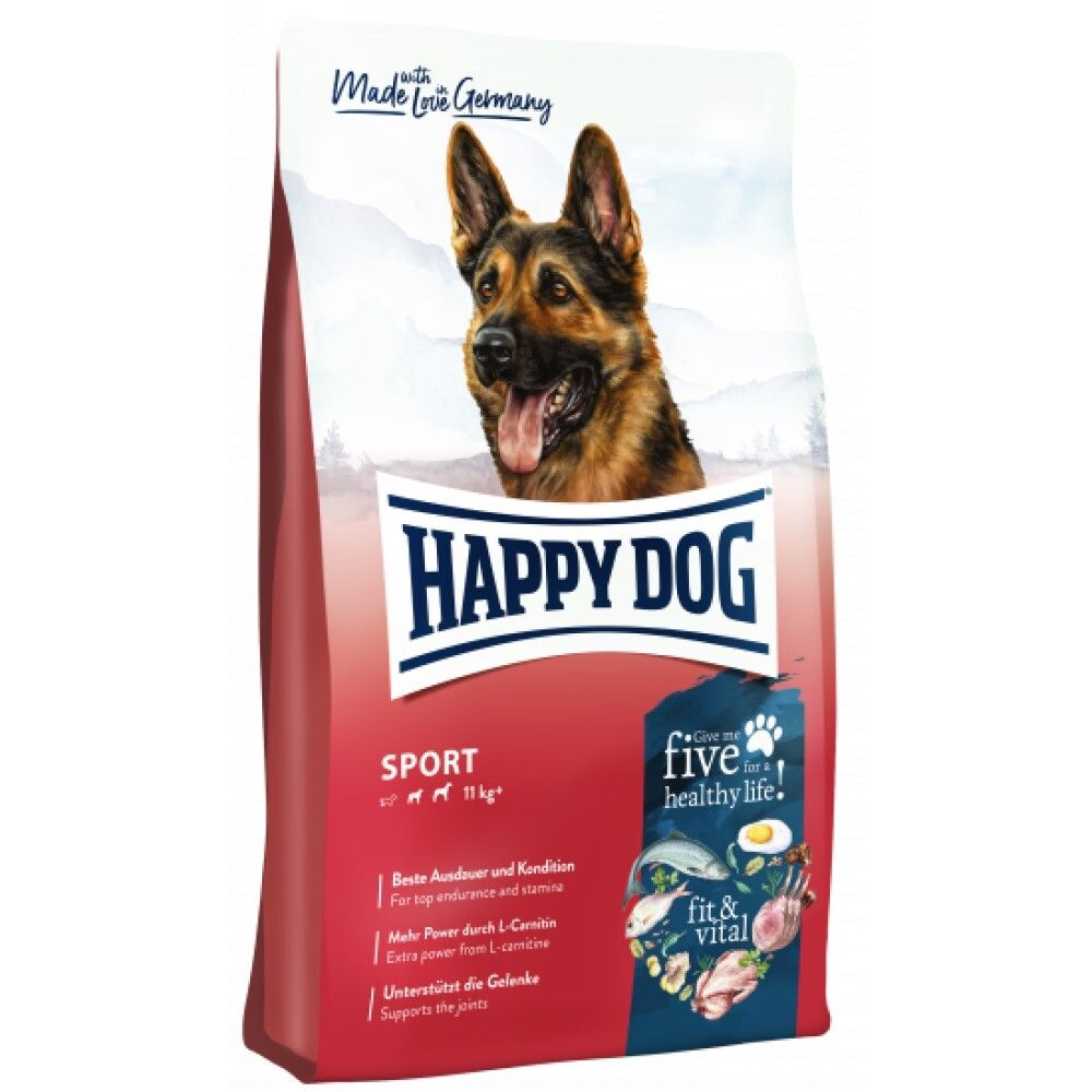 Happy Dog Fit&amp;Vital Sport Adult - корм для спортивных и служебных собак средних и крупных пород с птицей, ягненком и лососем