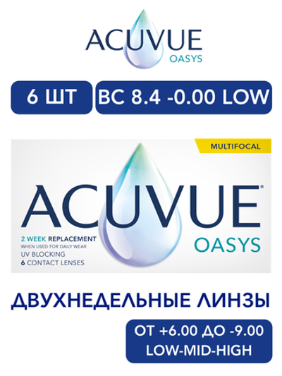 Двухнедельные мультифокальные контактные линзы Acuvue Oasys Multifocal (уп. 6 линз)