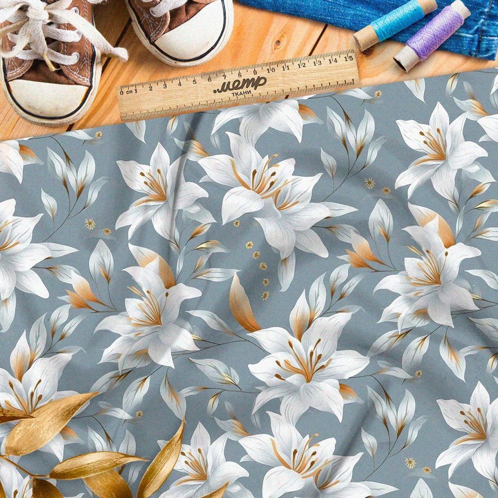 Ткань премиум сатин волшебные отражения