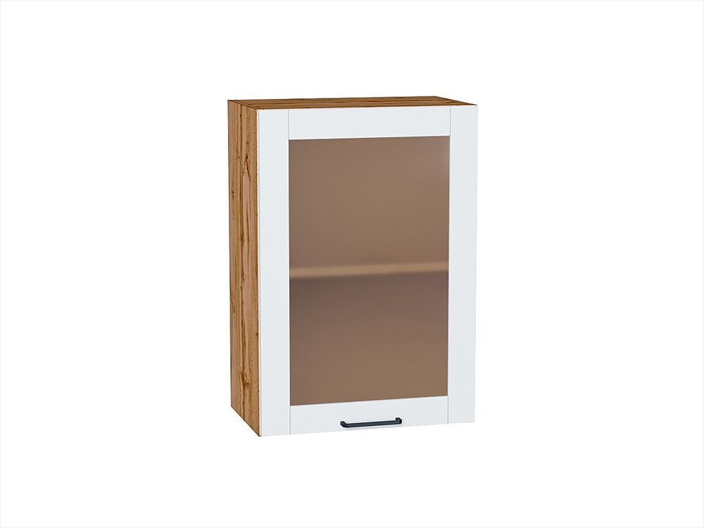 Шкаф верхний с 1-ой остекленной дверцей Флэт Плюс