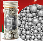 Шарики кранч БЛЕСК серебро микс 50 гр.