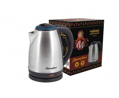 Чайник электр. Матрена МА-001 цвет крышки голубой (диск, 1,8л) 1,5кВт, нерж сталь, 5456