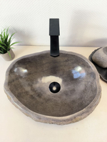Раковина из речного камня RS-65977 47х38х15 из натурального камня