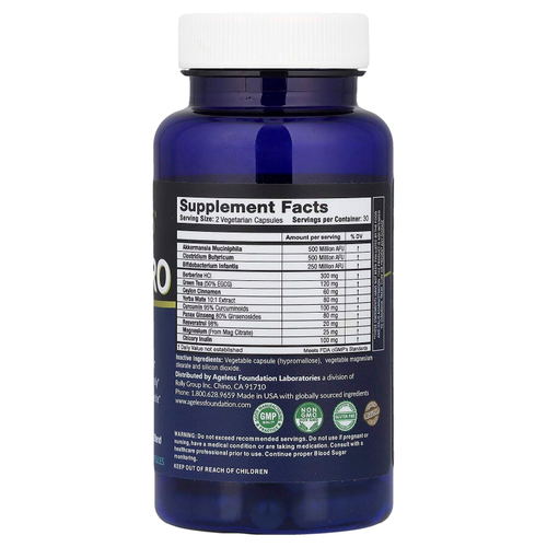 Ageless Foundation Laboratories, GLP-1 PRO`` 60 растительных капсул