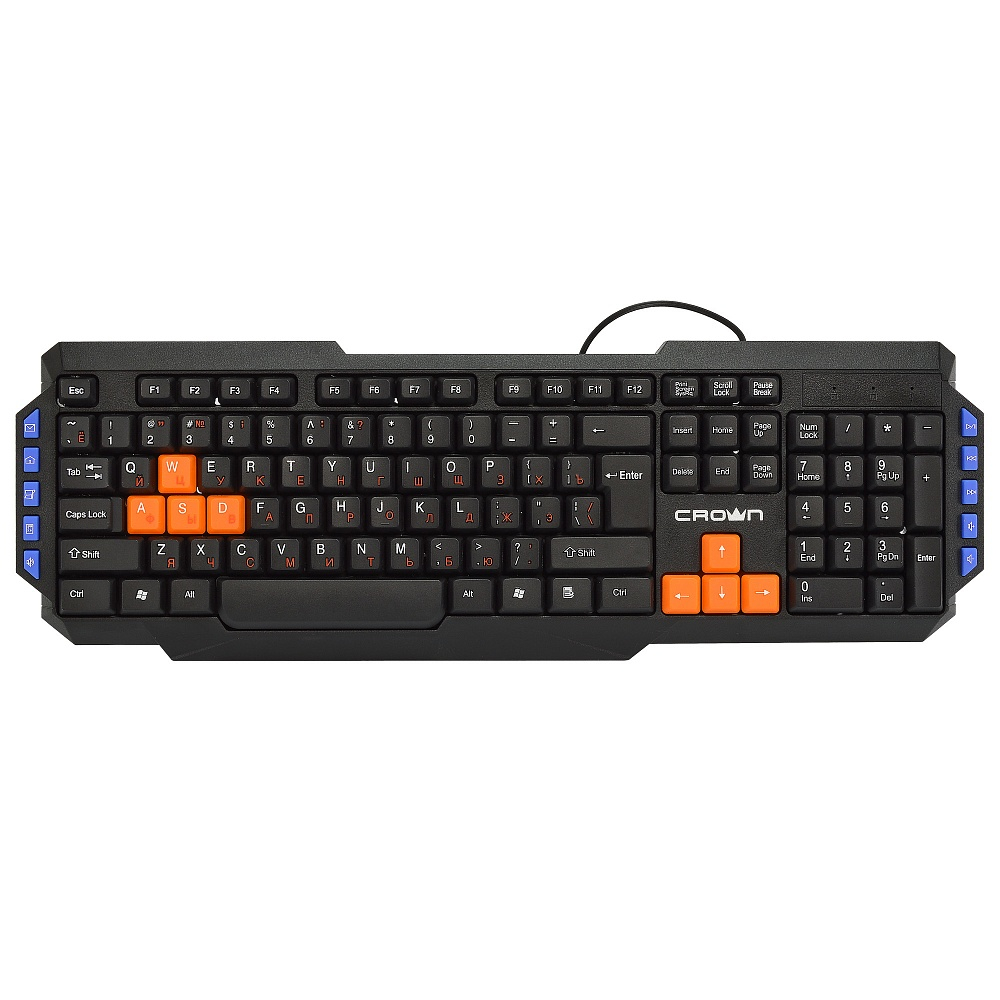 Клавиатура Crown CMK-483 проводная, USB, черный