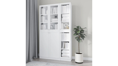 Книжный шкаф Билли 77 Белый Фасадный 0101 120*30*202 см, Белый   Фиеста