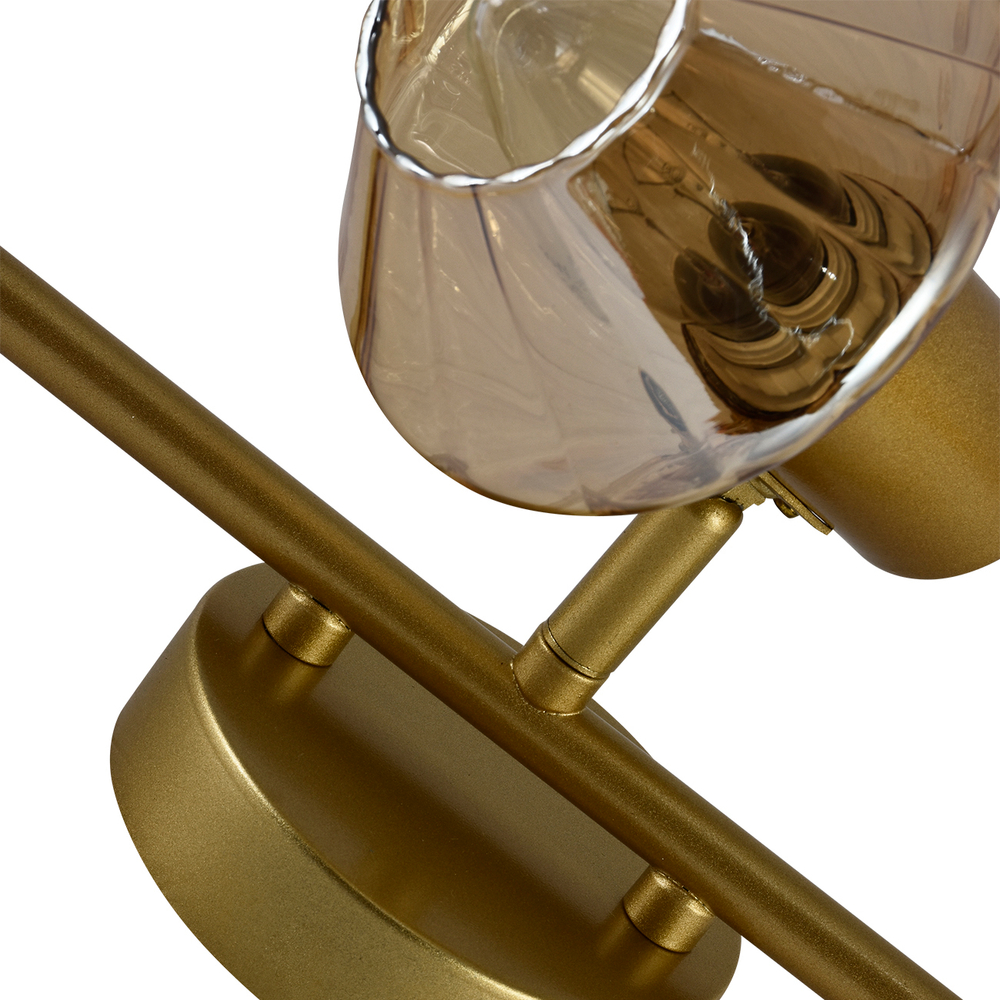 Настенный светильник 3x40Вт E14, металл, золото