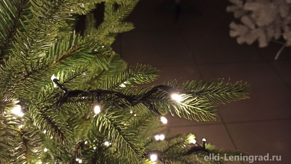 Елка с гирляндой «Валерио» (Литая+пвх) 150 см / 1,5 м