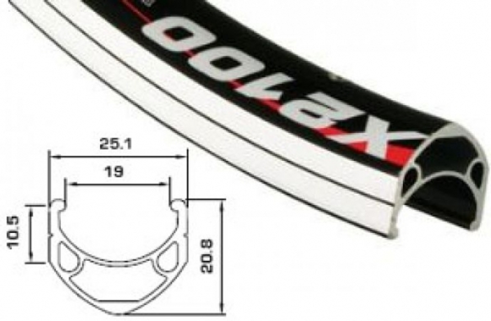 Обод 26" Alex X-2100 36H Черный