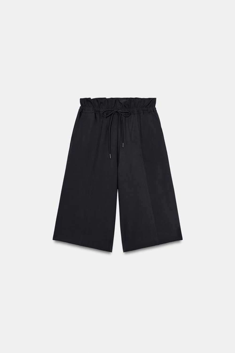 ZARA БЕРМУДЫ С ВОЛАНАМИ НА ТАЛИИ, МОРСКОЙ ТЕМНО-СИНИЙ