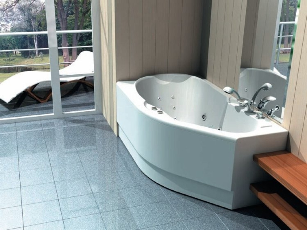 Акриловая ванна Aquatek (Акватек) Таурус 170x100 L, с каркасом, с фронтальной панелью, со сливом-переливом