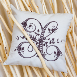 Арт-подушка Объект мечты Монограмма буквы X