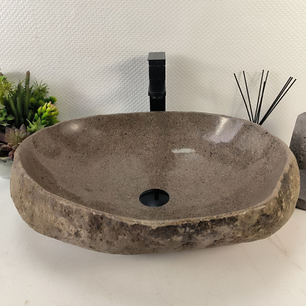 Раковина из речного камня RS-65238 57*46*15 0862