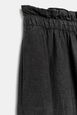 ZARA ДЛИННАЯ ЮБКА ИЗ ЛЬНА — ZW COLLECTION, АНТРАЦИТОВО-СЕРЫЙ