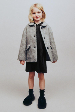 ZARA ОДНОТОННОЕ ПЛАТЬЕ С КАРМАНАМИ, ТЕМНЫЙ АНТРАЦИТ