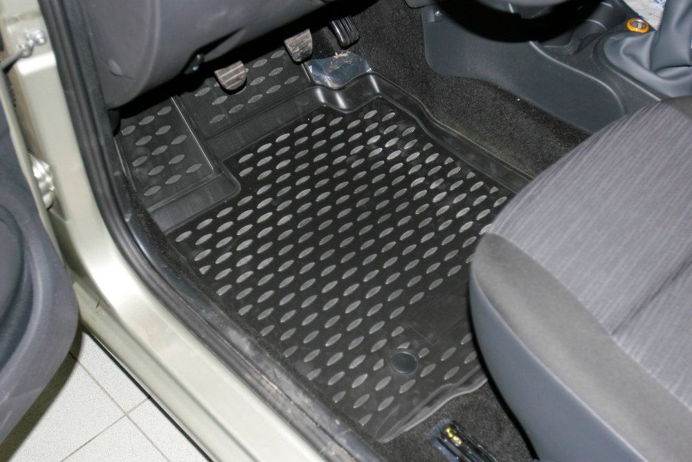 Коврики в салон для RENAULT Logan 2004-2009, 2010-2014, 4 шт. (полиуретан, серые) NLC.41.05.211