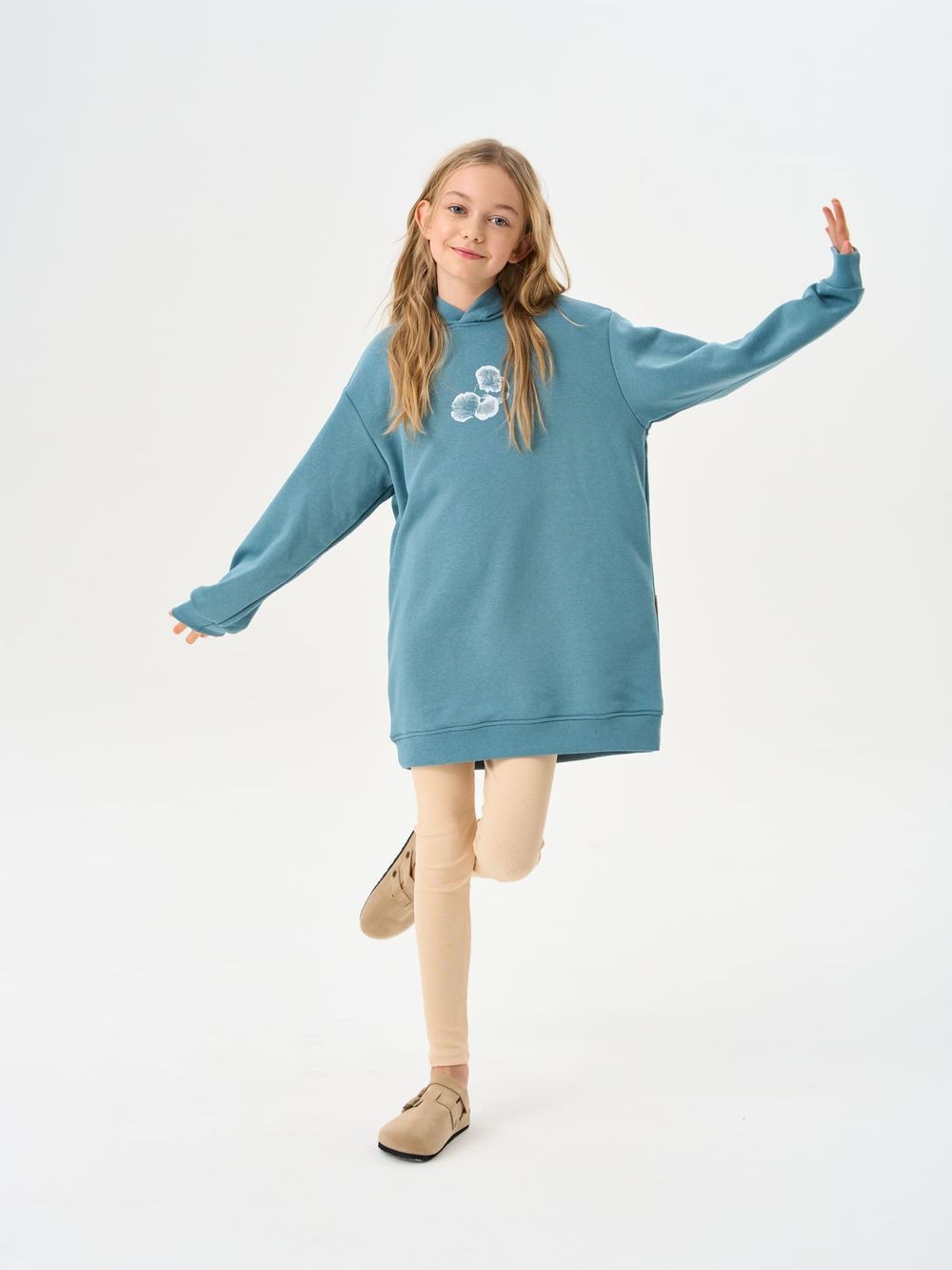 Платье-худи "Синяя дымка" 7+