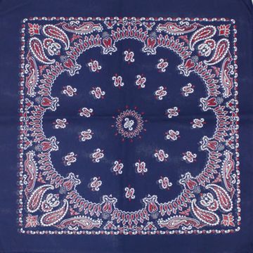 Бандана синяя с бело-красными огурцами (020)