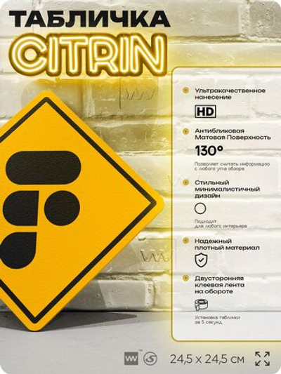 Табличка декоративная "Figma" на дверь и стену, для дизайнера, информационная, декоративный знак, 24,5х24,5 см, пластиковая, Айдентика Технолоджи